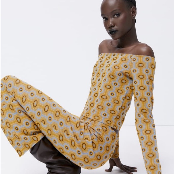 JACQUARD PENCIL SKIRT AND TOP SET - Picture 5 of 13